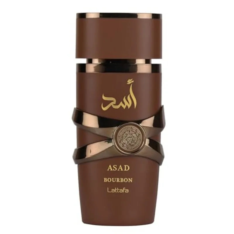 Lattafa Asad Bourbon for Unisex Eau de Parfum Spray, 3.4 Ounce
