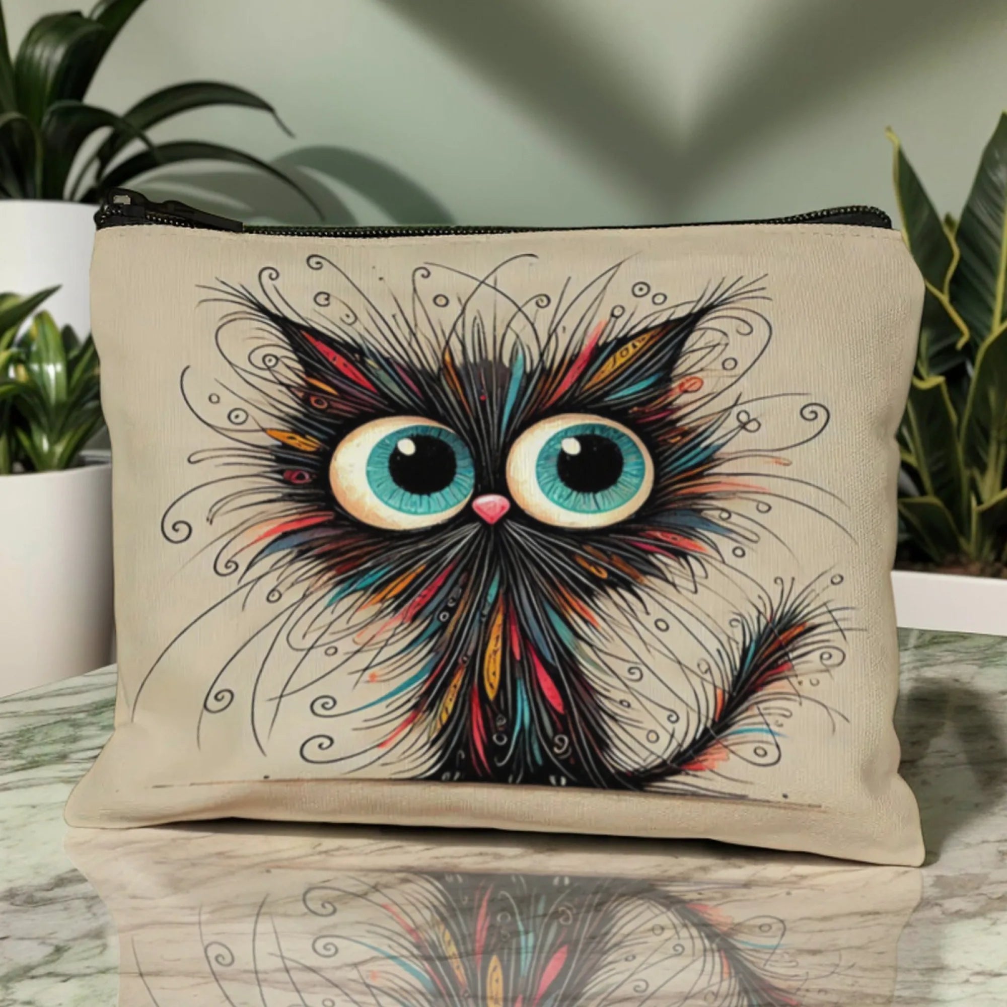 Adorable sac à cosmétiques Black Cat