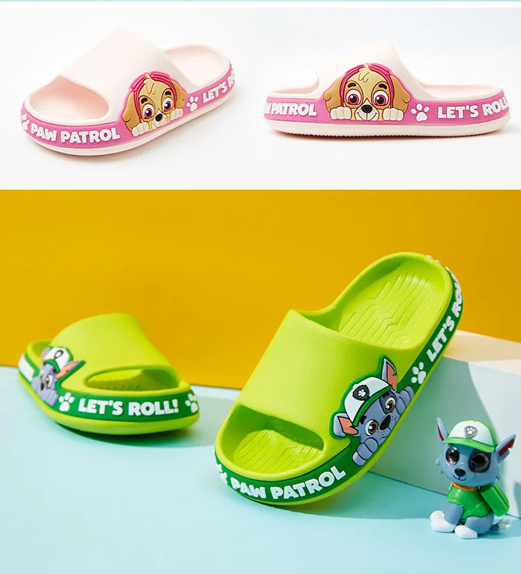 Paw Patrol  Children'S Slippers Woof Team Summer Boys Girls Indoor Non-Slip Bathroom Bath Slippers Baby Home Home