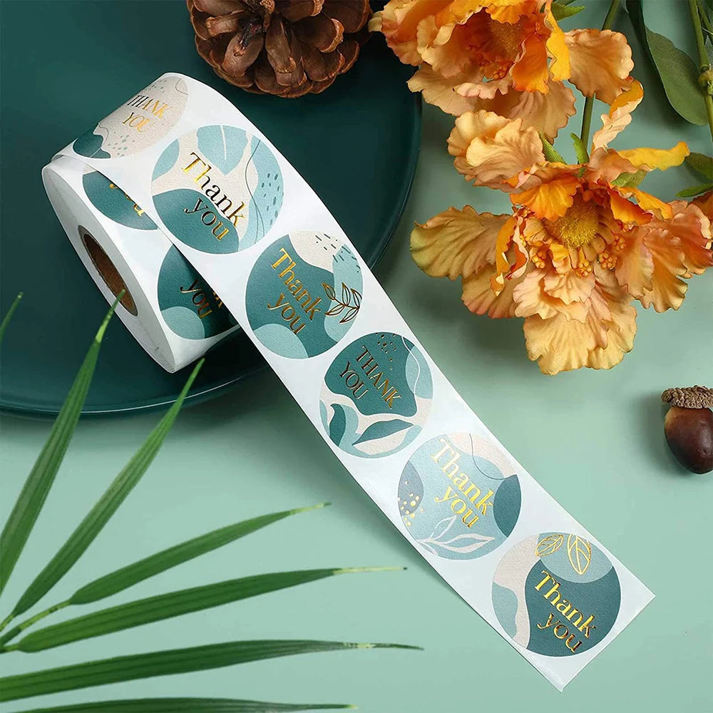 100-500pcs Thank You Sticker Holiday Decor Sticker Wedding Party Gift Sticker Birthday Gift Box Sticker Baking Labels