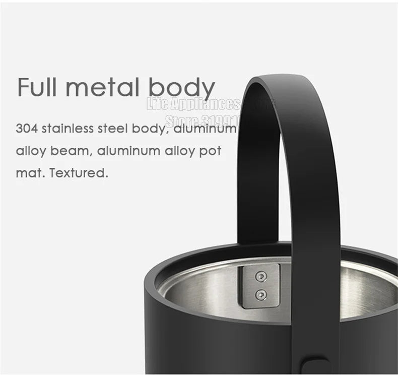 XiaoTi Electric Kettle Beautiful Retro Style 304 Stainless Steel Electric Tea Kettle For Home Office Hotel Fast Boiling 600ml