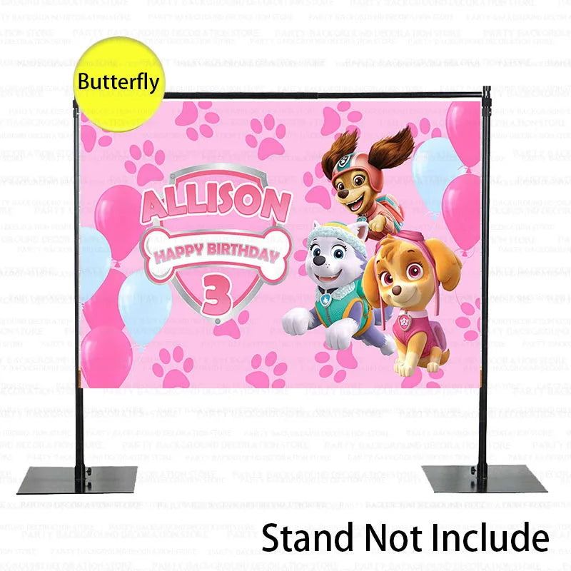Halloween Paw Patrol Dogs Rescue Chase Marshall Skye Boys Backdrop Girls Birthday Party Decor Baby Shower Background Banner