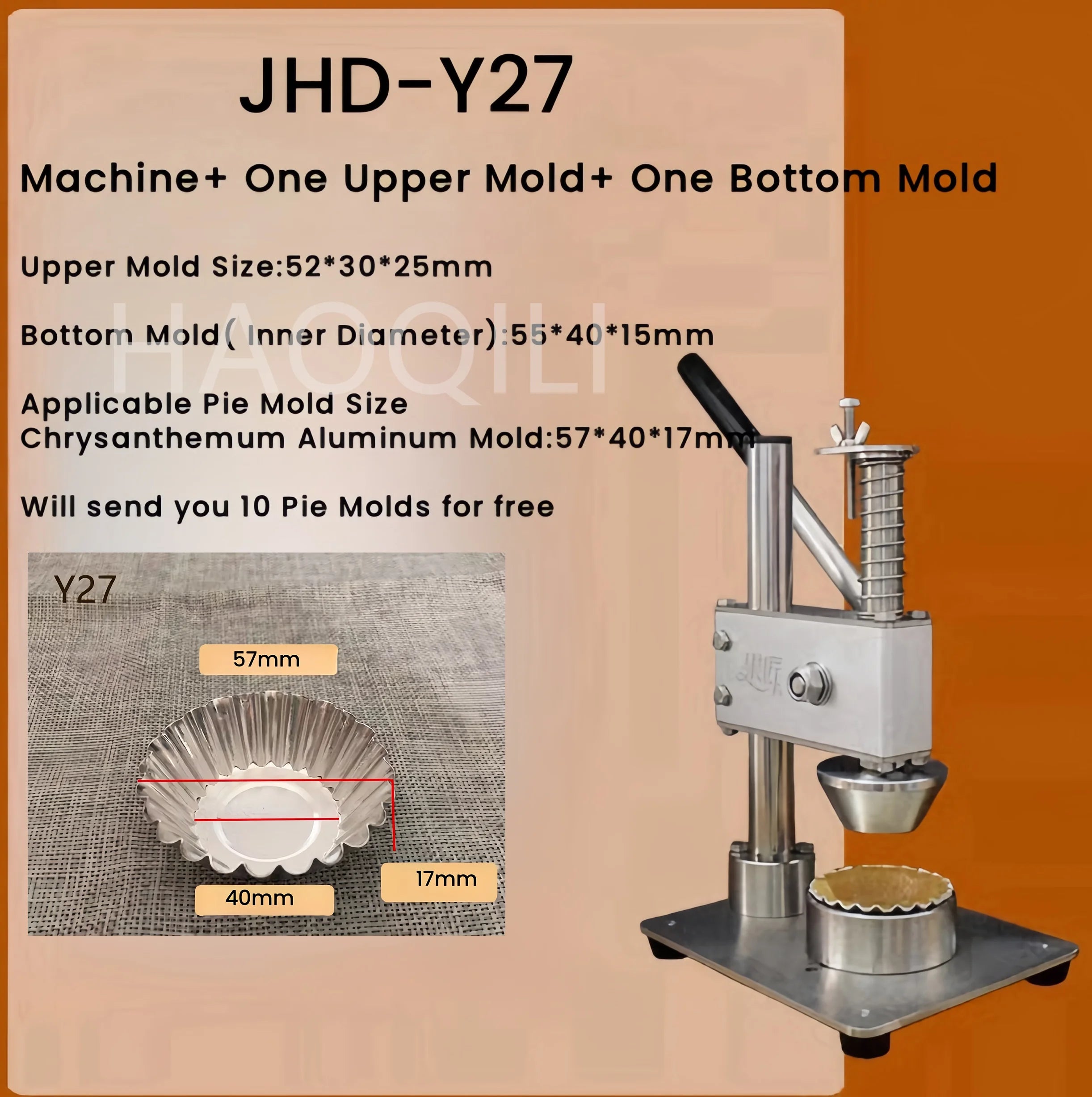 Stainless Steel Non-Stick Cupcake Mold Multiple Size Baking Mould Pastry Tool Commercial Manual Egg Tart Shape Machine