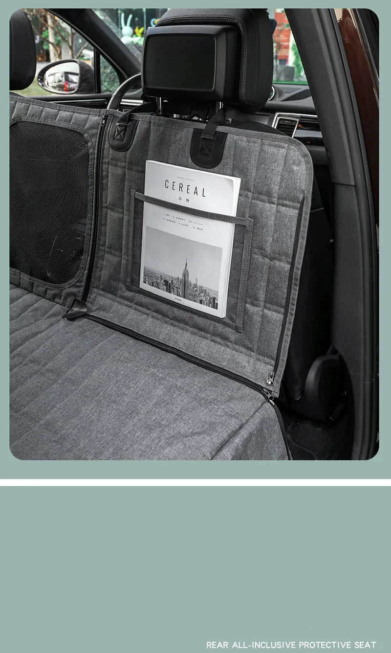 Dog Car Seat Cover Waterproof Pet Dog Carriers Travel Mat Hammock For Small Medium Large Dogs Car Rear Back Seat Safety Pad