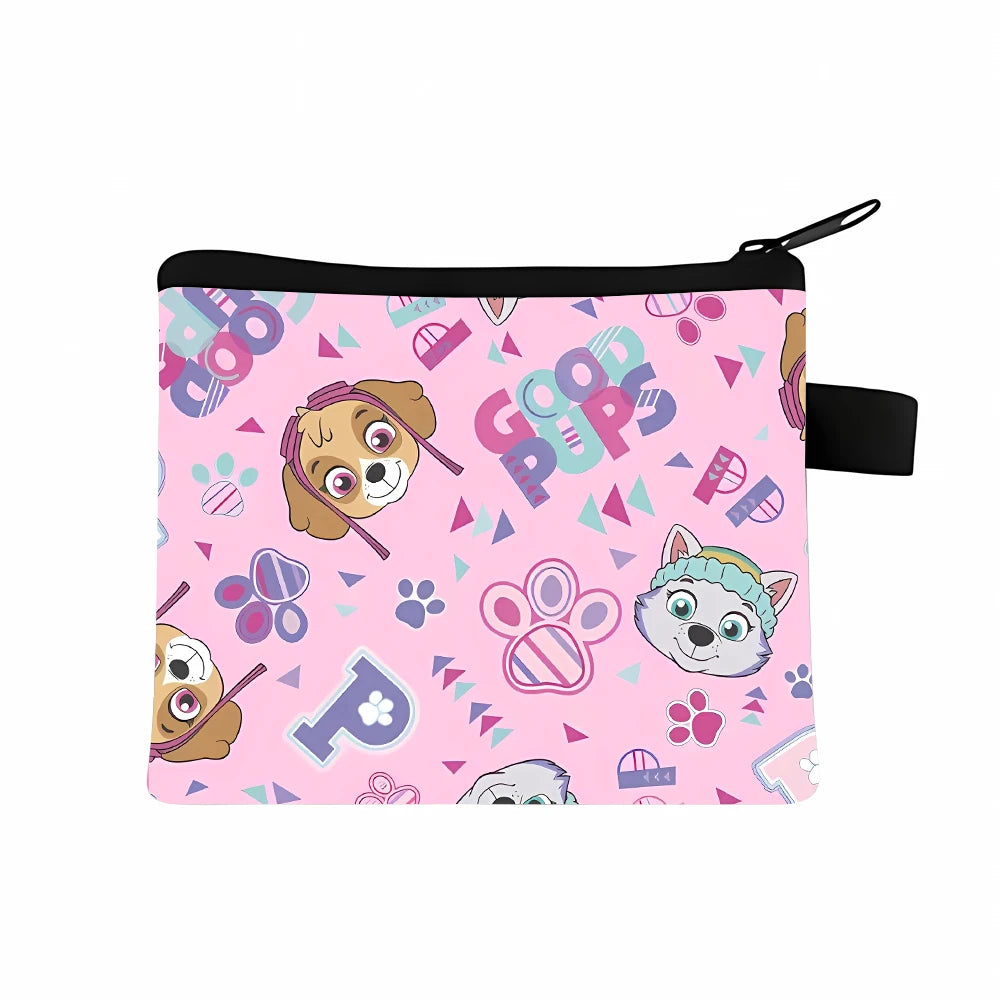 PAW Patrol Coin Purse Cartoon Letter Bags Zipper Wallet Square Key Card Bag Kids Storage Pocket Fashion Pack Card Holder Gifts