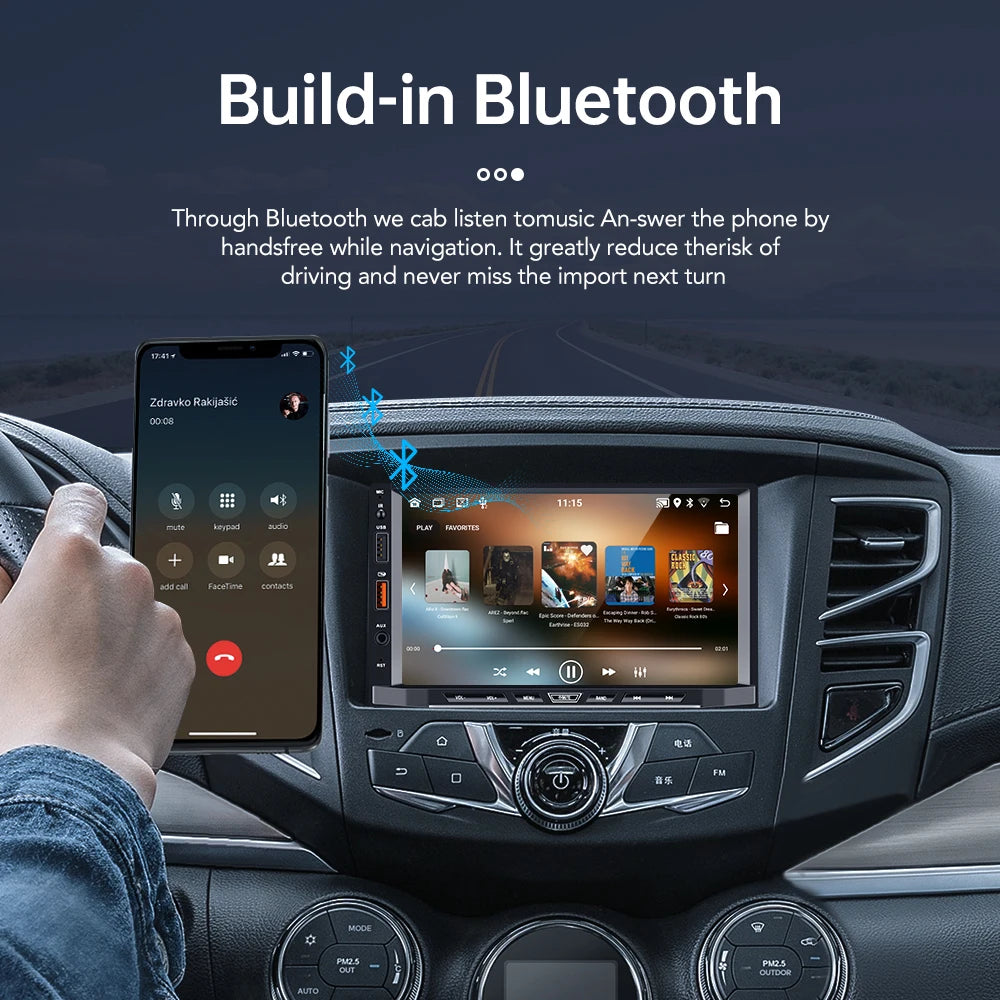 Car Radio 2 Din Android 11 Carplay Android Auto Car Stereo Multimedia Player Universal 7 Inch GPS Bluetooth RDS For VW Nissan