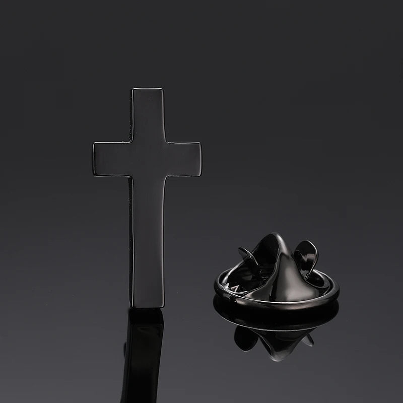High quality cross brooch, brand new men's holiday suit, lapel badge, pin accessory, the best choice for gift giving