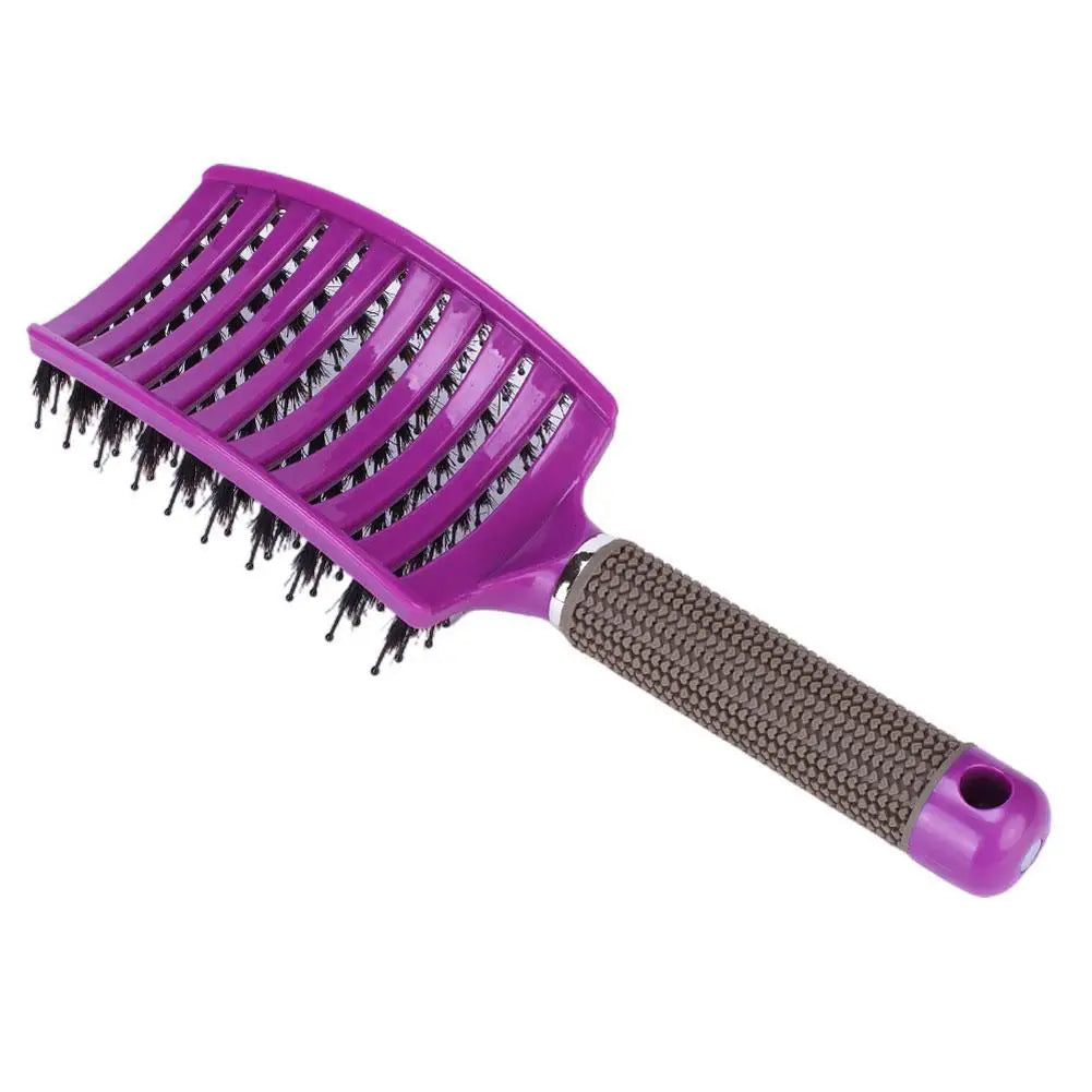 Brosse à cheveux, cheveux bouclés ou mouillés pour femmes, peigne de massage du cuir chevelu, outils de coiffure de salon pour femmes
