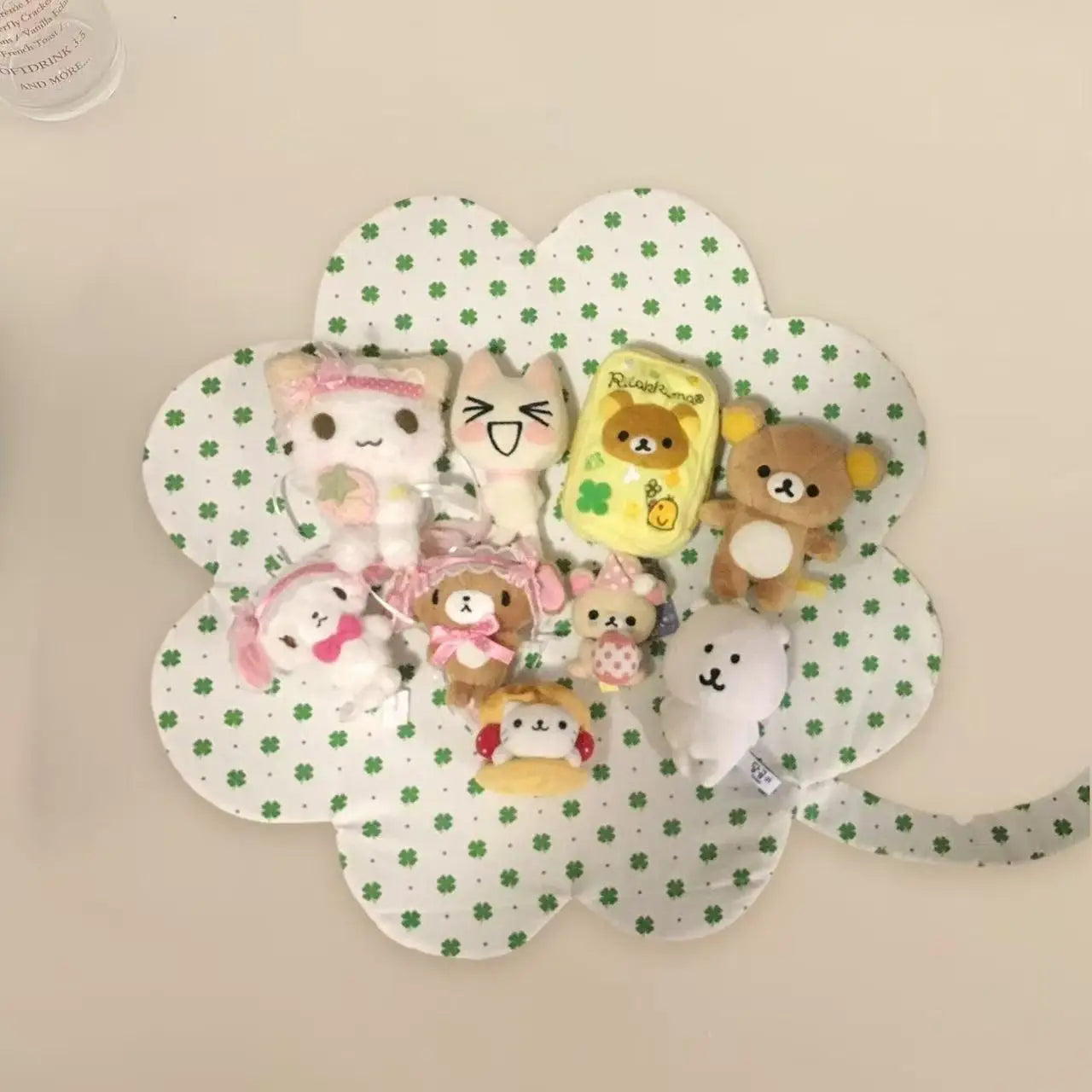 New Four-leaf Clover Placemat Photo Background Cloth Placemat Tablecloth Breakfast Dessert Korean Style Photo Props Decoration