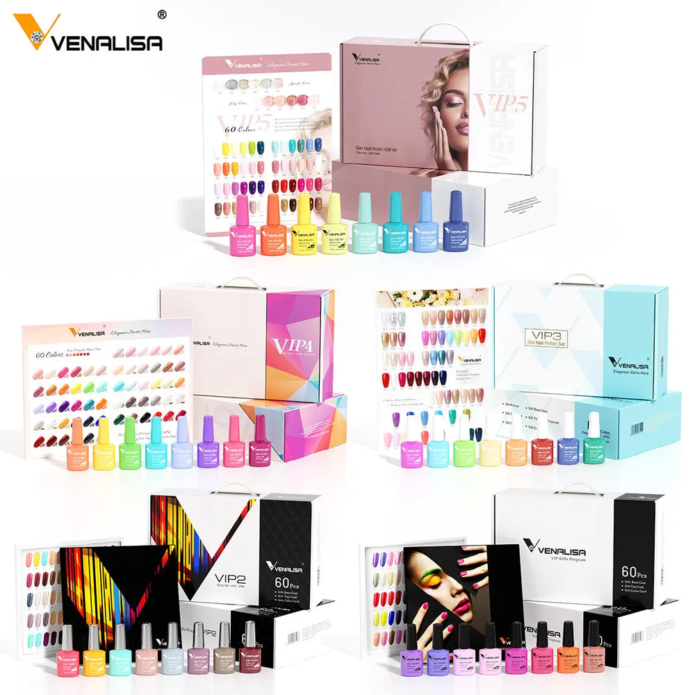 6pcs/kit VENALISA Collection de couleurs de Noël Ongles d’hiver