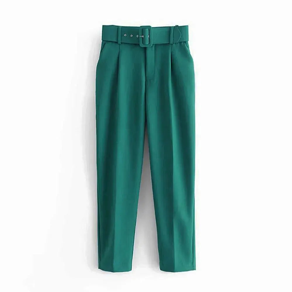 Ensemble 2 pièces pantalon taille haute et veste de bureau