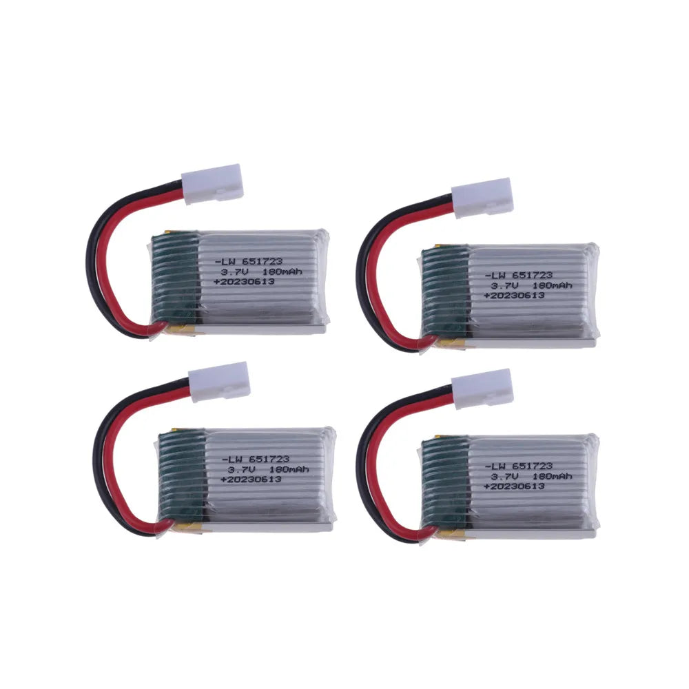 For JJRC H8 Mini 3.7v 180mah Lipo Battery For H2 H48 U207 RC Quadcopter Spare parts 651723 3.7v Battery for RC Helicopter Toys