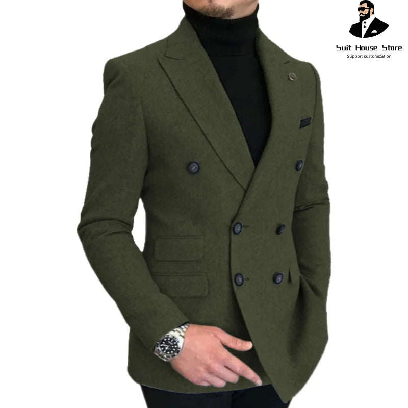 Nouveau Blazer pour homme a chevrons Slim élégant