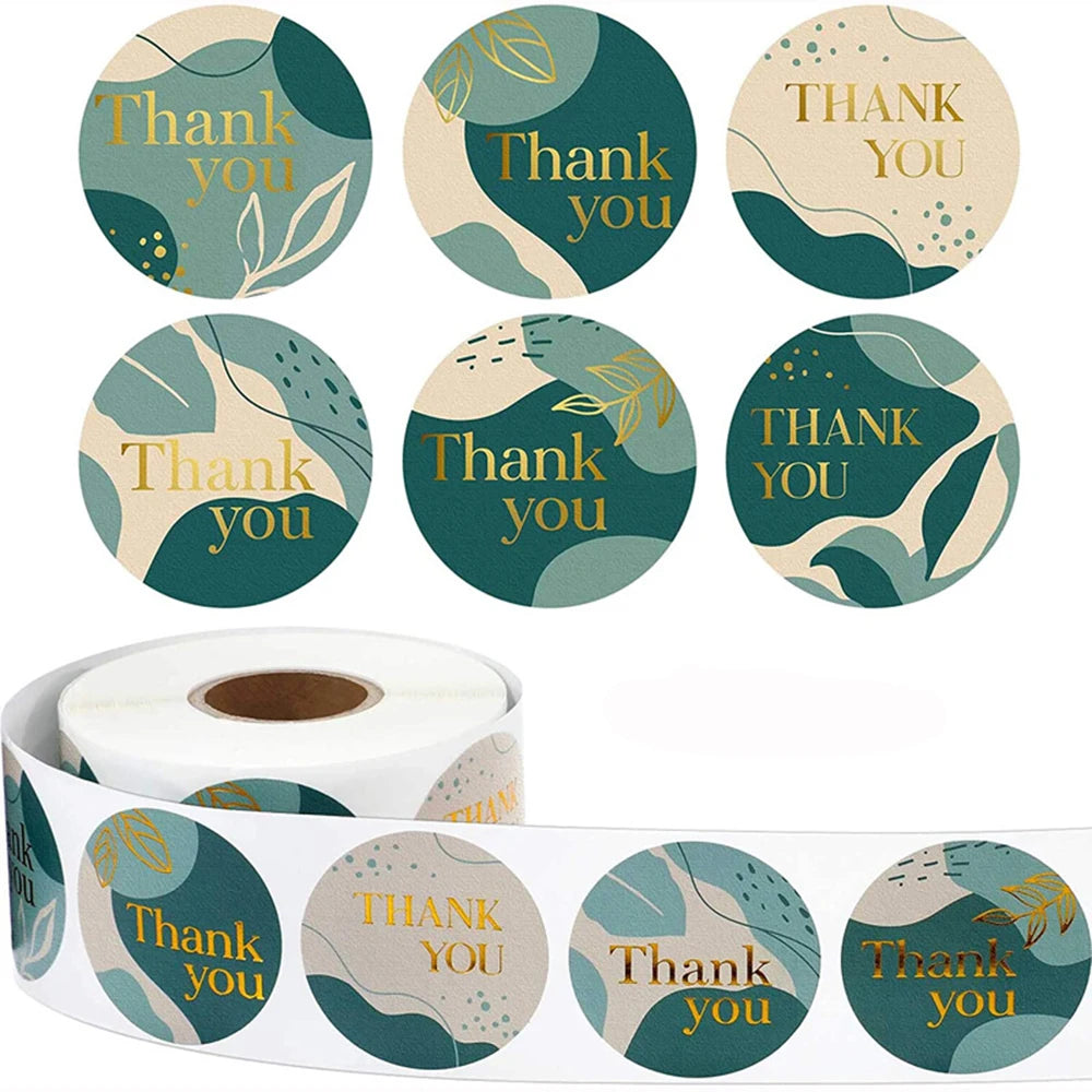 100-500pcs Thank You Sticker Holiday Decor Sticker Wedding Party Gift Sticker Birthday Gift Box Sticker Baking Labels