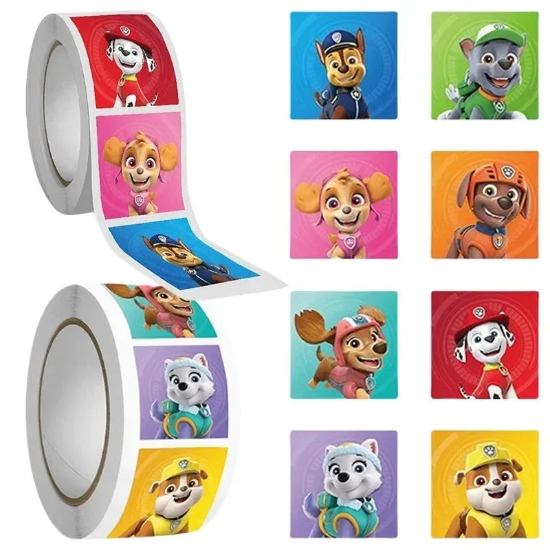 New 450PCS Paw Patrol Children's Cartoon Stickers Cute Kids Stationery Supplies School Teacher Supplies Reward Sticker Toys Gift