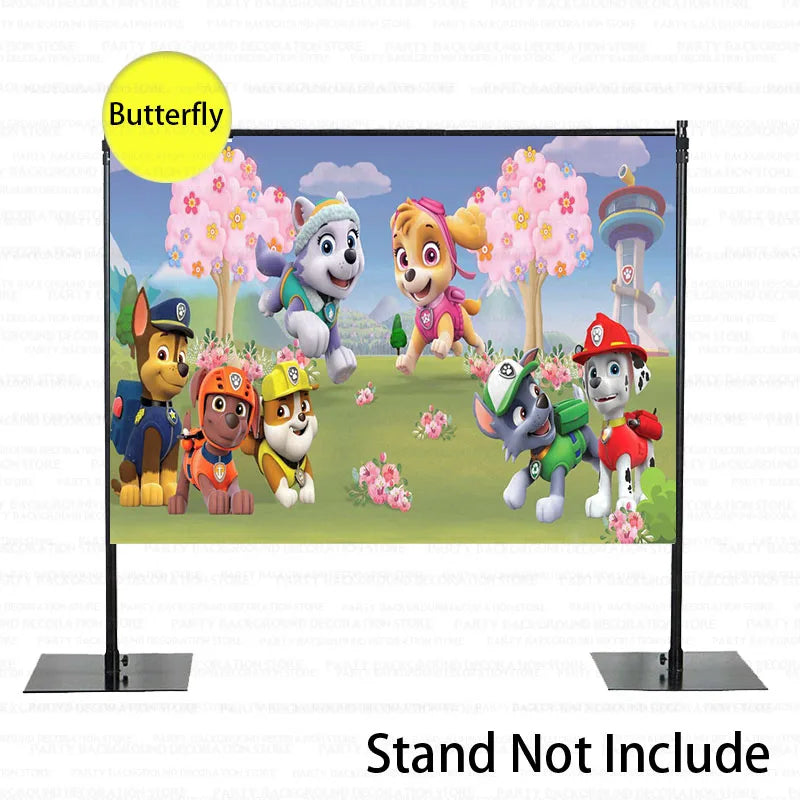Halloween Paw Patrol Dogs Rescue Chase Marshall Skye Boys Backdrop Girls Birthday Party Decor Baby Shower Background Banner
