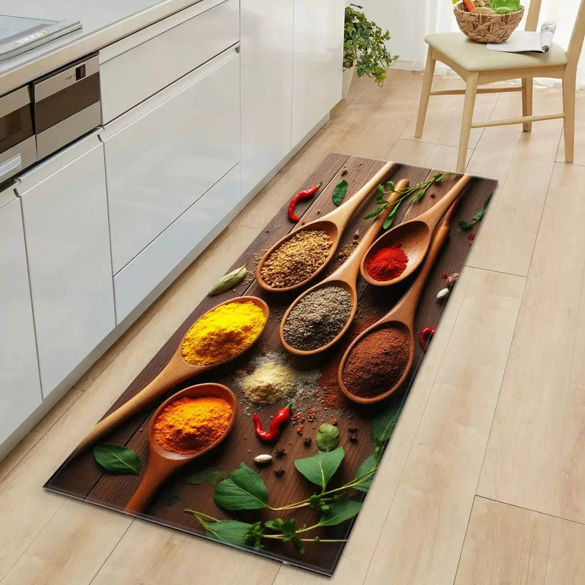 VIKAMA New Style Tableware Kitchen Floor Mat That Absorbs Water Long Strip For Bedroom Floor Living Room Carpet Home Decoration