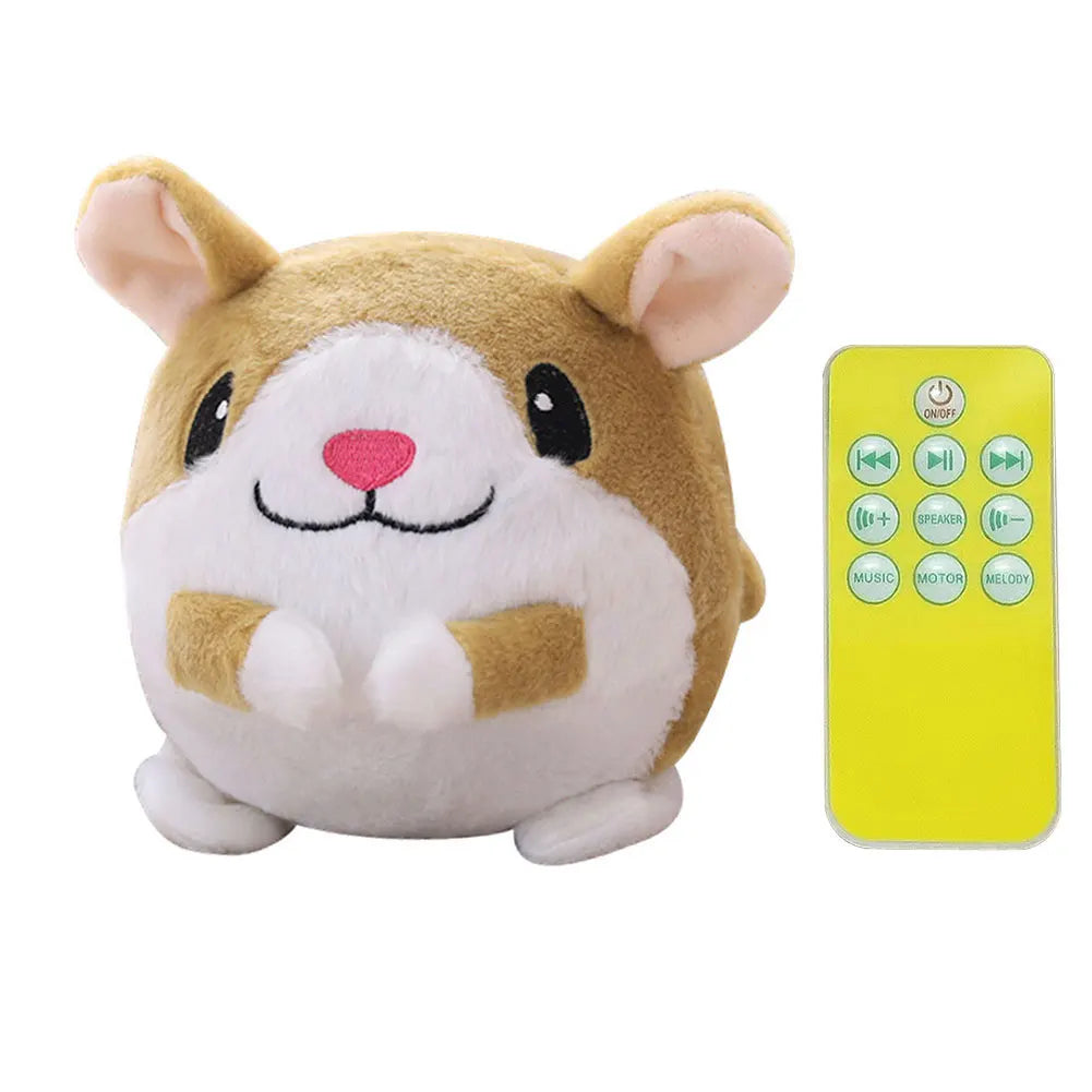 USB Rechargeable Electronic Pet Dog Toy Ball Pet Toy Singing Talking Interactive Ball Dog Plush Bouncing Jump Ball for Gift