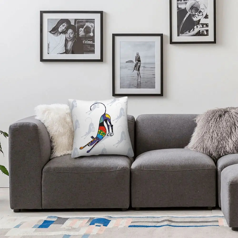 Custom Cute Whippet Greyhound Pillow Case Decor Home Hound Dog Luxury Cushion Cover Car Pillowcase