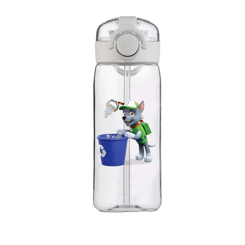 PAW Patrol Chase Cup Clear Brand High Quality Water Bottle Outdoor Sport Leak Proof Plastic School Water Bottle for Kids 400ML