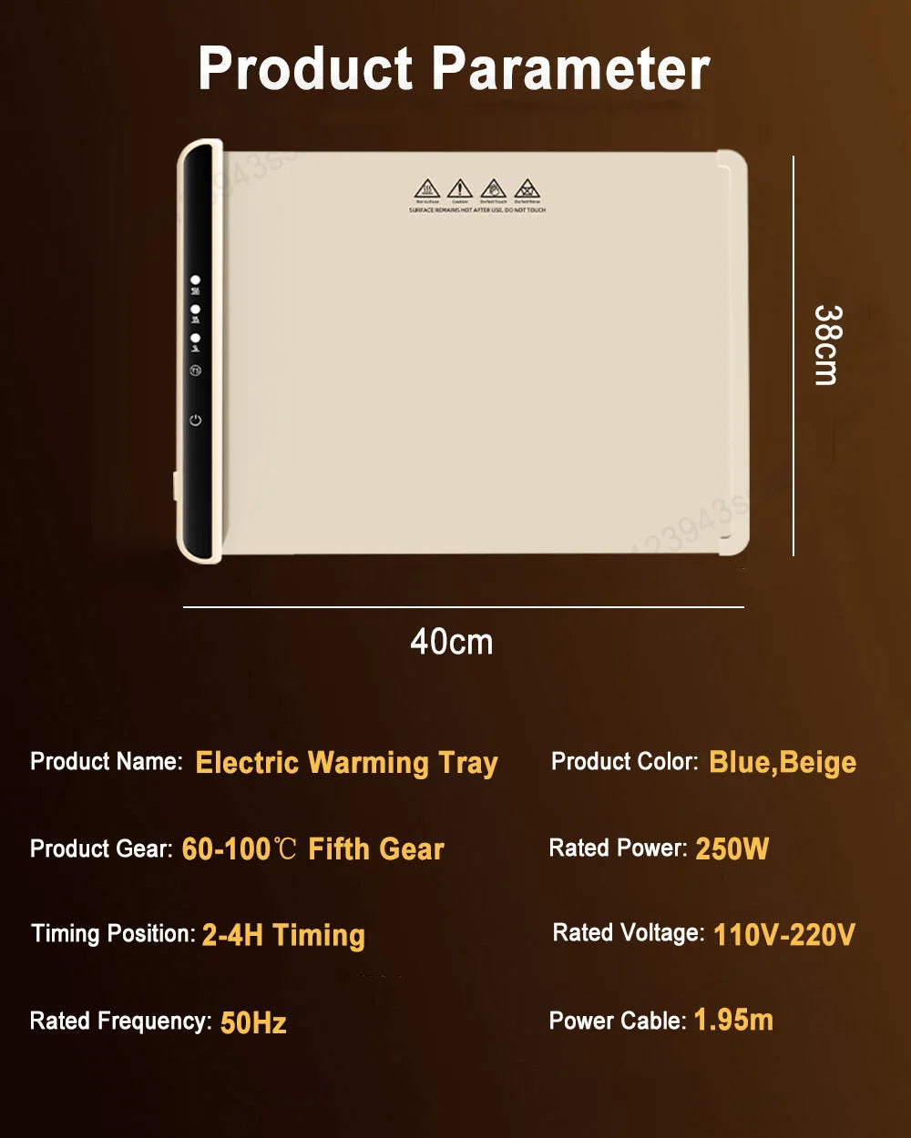 Food Warmer Electric Warming Tray Foldable Food Warmer Plate Fast Heating Electric Food  Warming Pad Portable Food Warming Mat