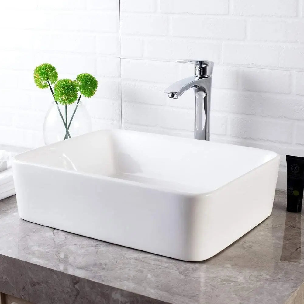 1pc Countertop Vessel Sink, Above Counter Ceramic Hand Wash Basin Vanity Sink, Bathroom Sanitary Ware Art Basin Vessel Sink Bowl