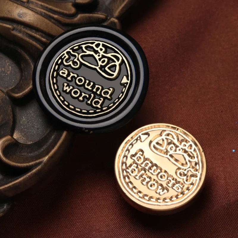 English Blessings Seal Head Wax Stamp Envelope Sealin Greeting Card Gifts Wedding Invitation,Thank You/Good Luck/Best Wishes