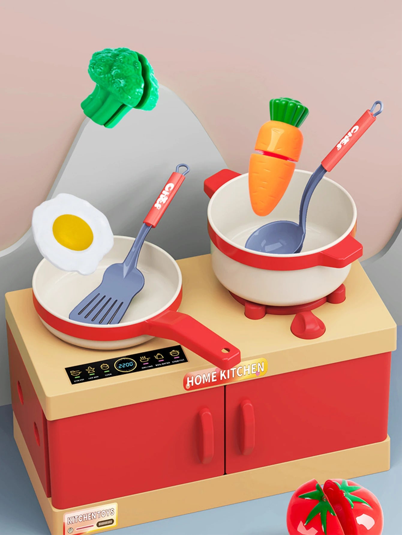 Clearance_Simulation Pretend Play House Kitchen Toy Girl Cooking Tableware Set Girl Simulation Cooking Tableware Set Gifts Toys