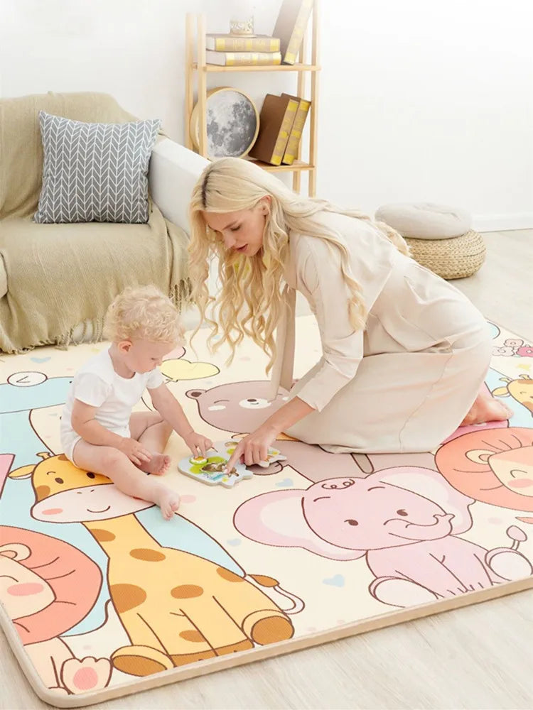 New 1CM EPE Crawling Play Mats Baby Activity Gym Folding Carpet Baby Game Mat for Children's Safety Mat Rug Non-toxic 200x180cm