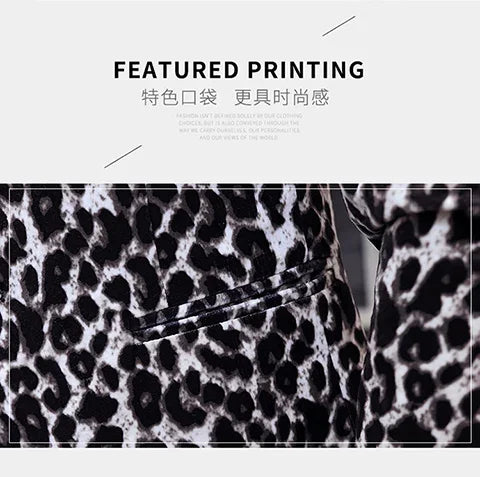 Blazer pour  hommes imprimer Léopard