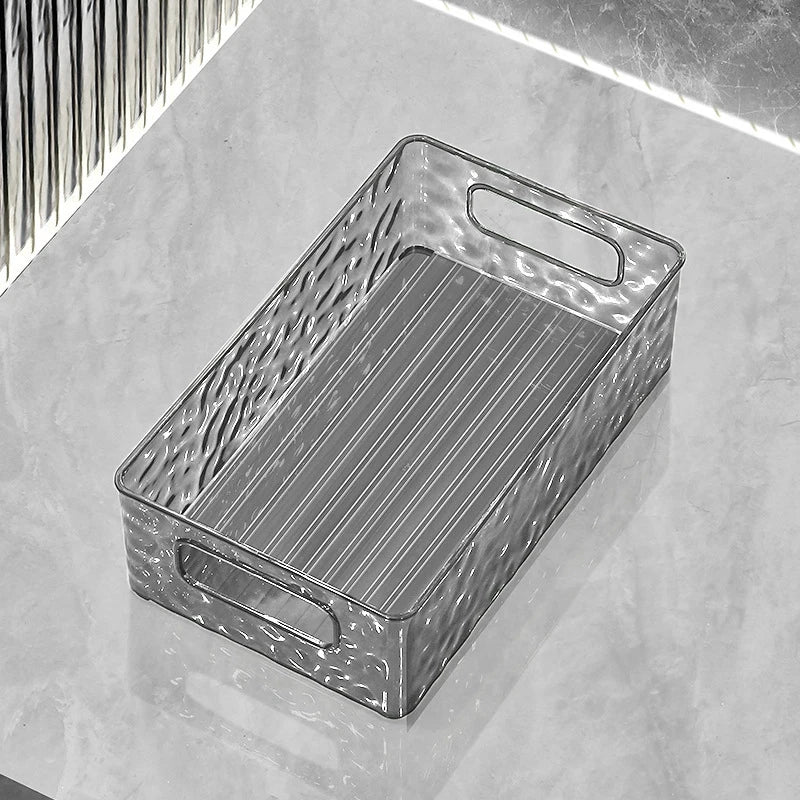 Boîte de rangement cosmétique transparente