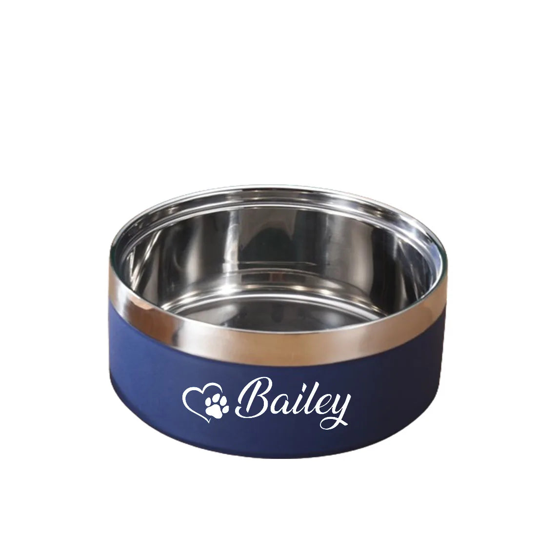 Customized Personalized Text Stainless Steel Round Dog Food Bowl Thickened Anti Fall Pet Rice Bow Feeding Pet Supplies Wholesale