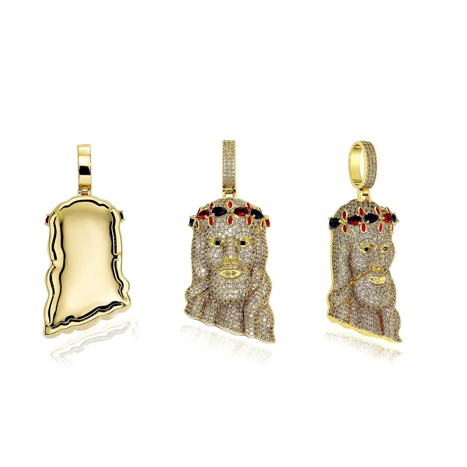 TOPGRILLZ Hip Hop Jesus Pendant Necklace High Quality Copper Gold Plated Iced Out Micro Pave Cubic Zirconia Punk Style Jewelry