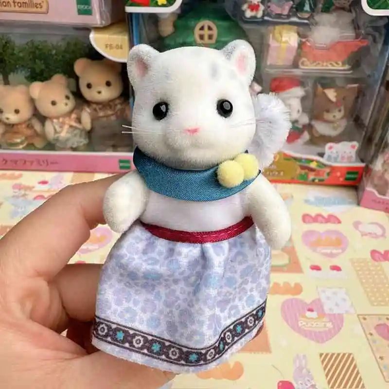 Original Japanese Sylvanian Families New Home Toy Chaisan Flocking Mini Cute Ornament In Stock Doll Toys Kids Gifts
