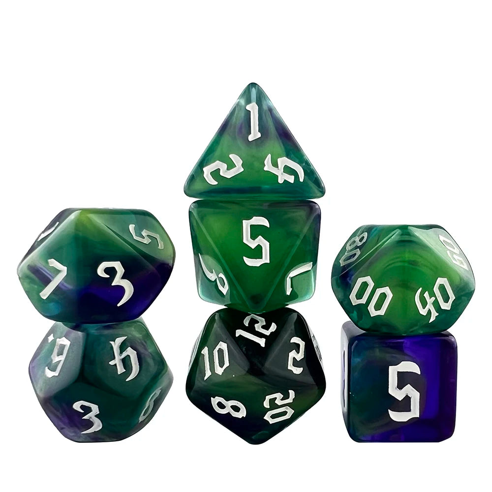 Polyhedral Multi-Color Game Dice 7pcs/set for DNDGame Dungeon Dragons Table Board Roll Playing Games