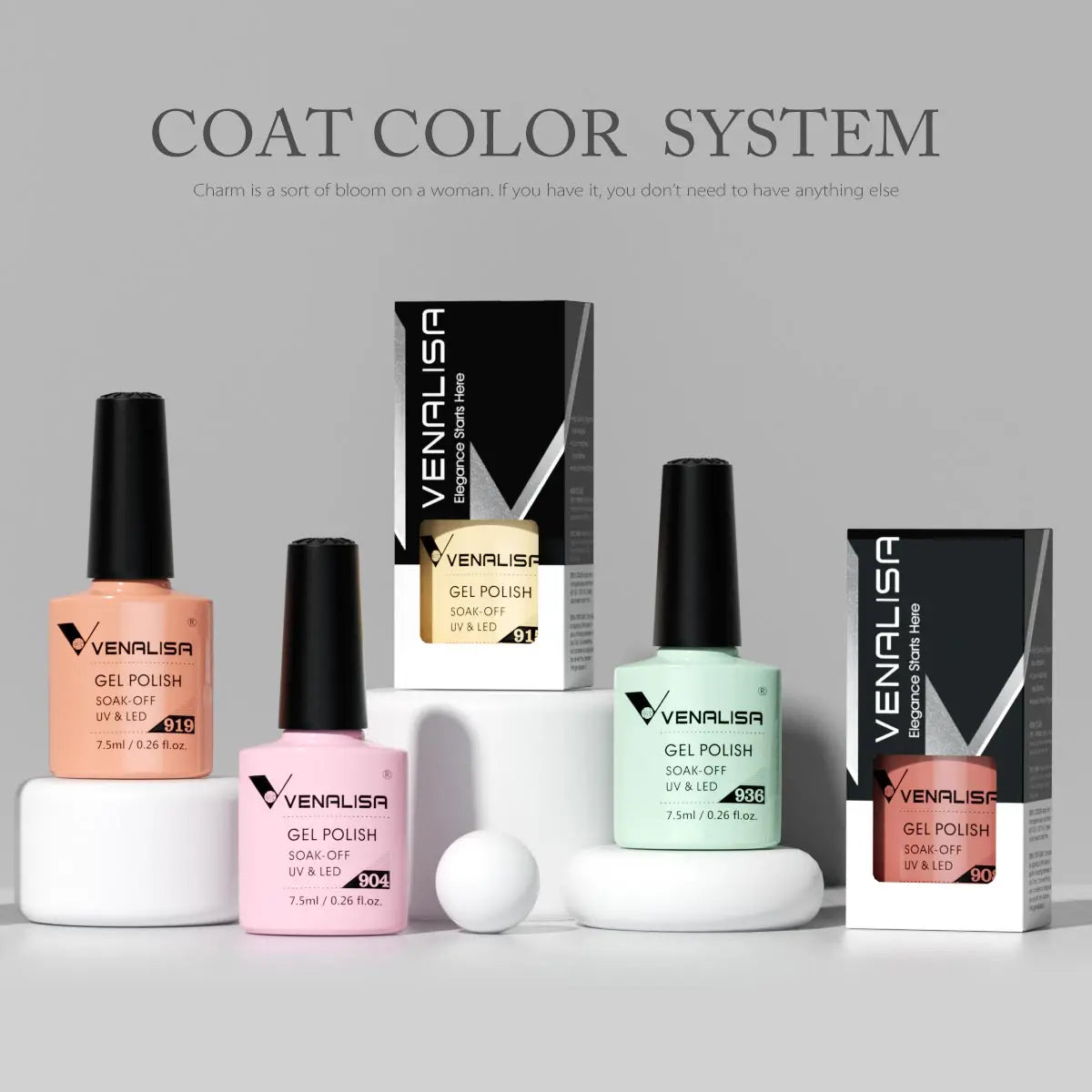 VENALISA Nail Gel Polish Full Coverage Holographic Camouflage Nail Varnish Manicure Lacquer Polish Soak Off UV LED Lacquer 7.5ML