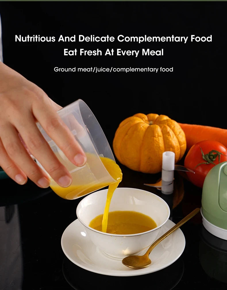 Electric garlic grinder USB garlic puree machine 250ML meat grinder kitchen vegetable grinder food chopper blender