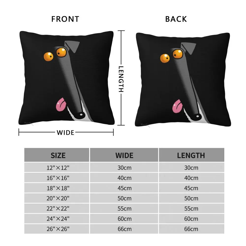 Custom Cute Whippet Greyhound Pillow Case Decor Home Hound Dog Luxury Cushion Cover Car Pillowcase