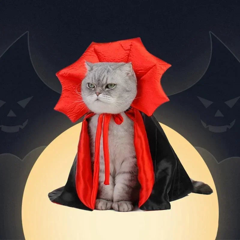 Pet Cat Clothes DIY Dress Up Halloween Kitten Cloak Dog Cloak Funny Magic Cloak Witch Vampires Transformation Decoration