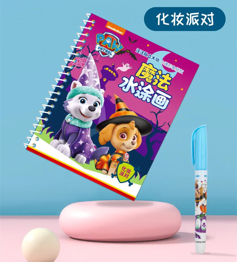 Paw Patrol Chase Reusable Coloring Book Magic Water Painting Books Sensory Children Early Education Toys Water Drawing Book Toy
