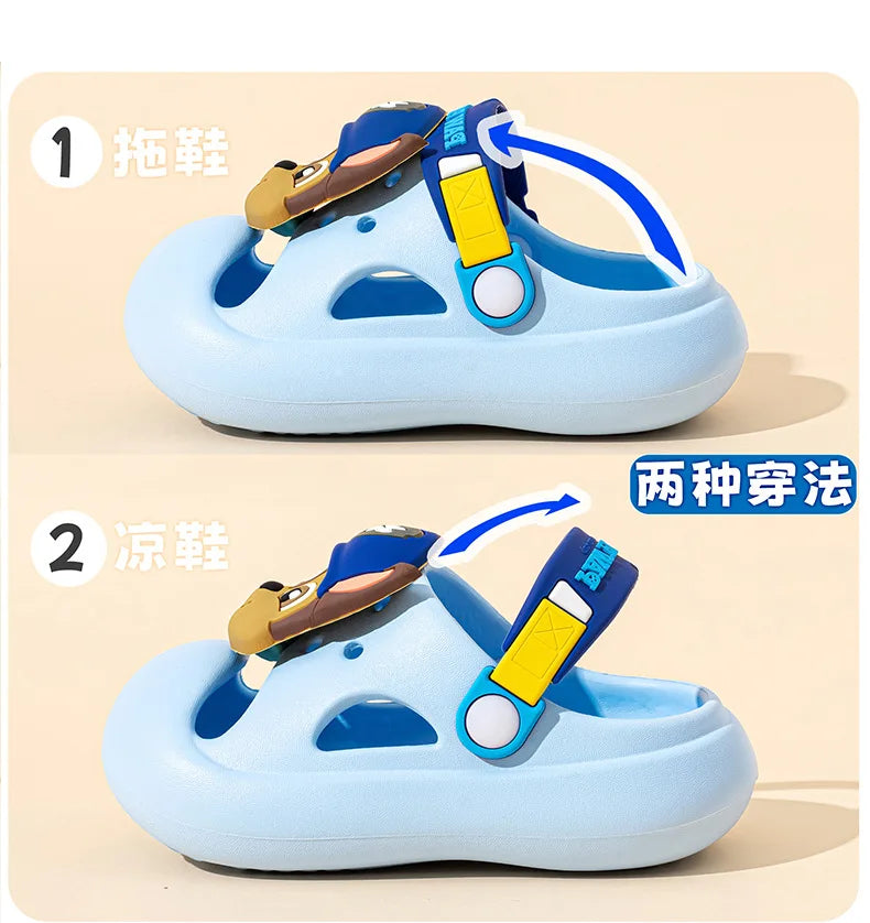 PAW Patrol Cartoon Anime Slippers Chase Cute Cool Anti slip and shock-absorbing EVA soft Slippers Beach Outdoor Boys Girls Gifts