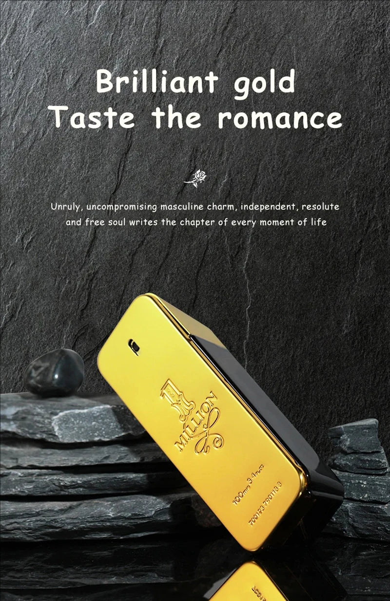 100ML Paco Rabanne 1 millones de Parfum Spray corporal de masculinidad madura para hombres Eau De Toilette Spray Perfume para ho