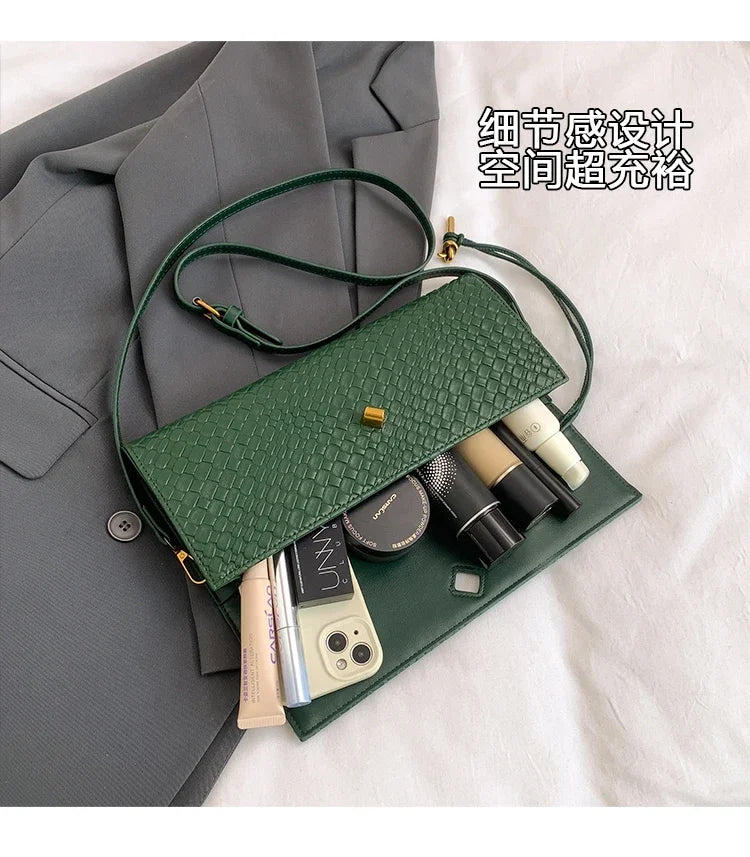 Designer Inspired Women's Elegant Handbag - Luxury Brand Leather Crossbody Tote With Shoulder Strap Option