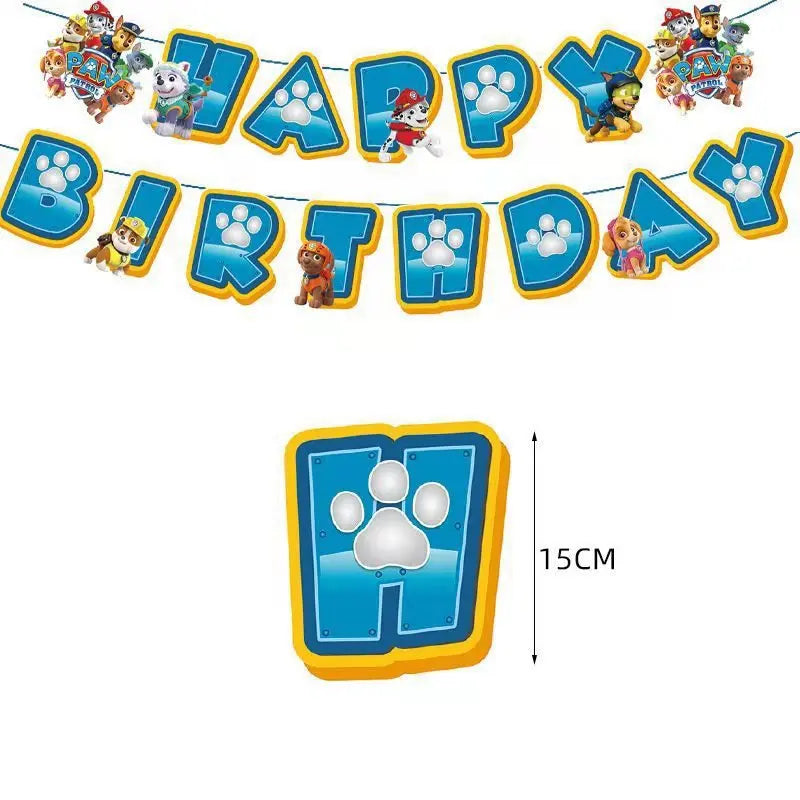 New Paw Patrol Birthday Party Decor Dogs Skye Disposable Tableware Tablecloth Plate Cup Gift Bag Kids Boy Favor Gifts Kids Toys