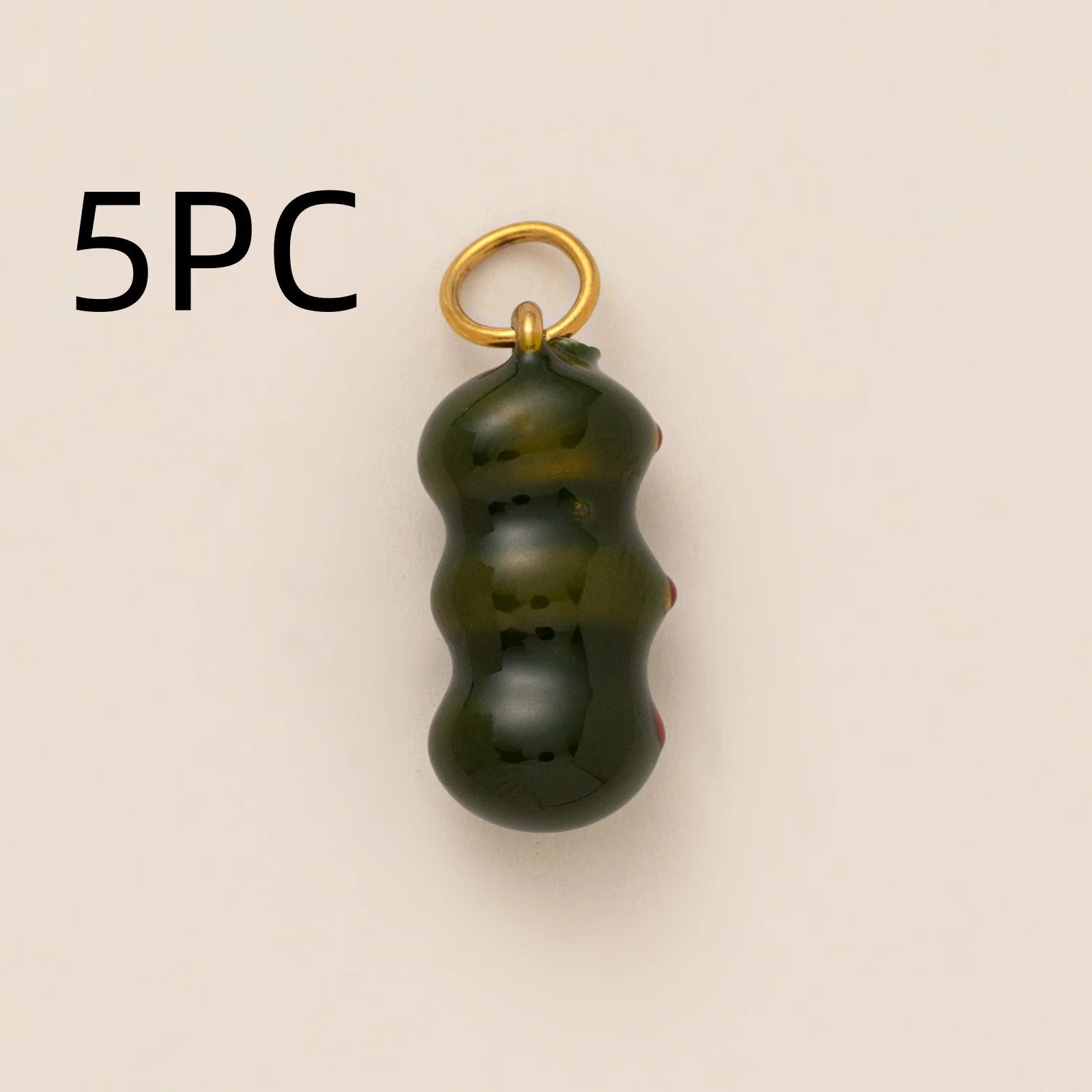 Wholesale 5pcs/lot 18K gold-plated DIY enamel stainless steel pendant, colorful fruit and food handmade jewelry accessories