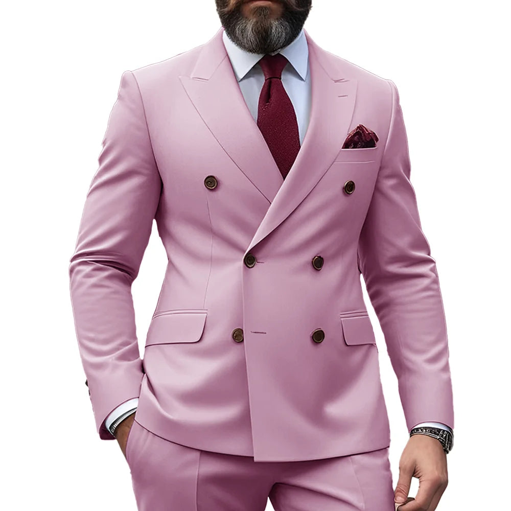 Ensemble de costume 2 pièces double boutonnage