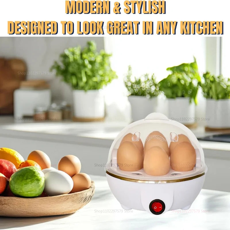 Smart Egg Cooker Electric Egg Boiler Steamer Poacher Compact Mini Kitchen Appliance Perfect for Breakfast and Healthy Meals