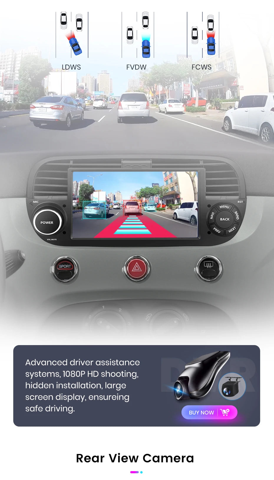 Junsun Android13 Car Radio For FIAT 500 500C Abarth 2007-2015 Car Smart Systems For Apple Carplay FM GPS SWC BT