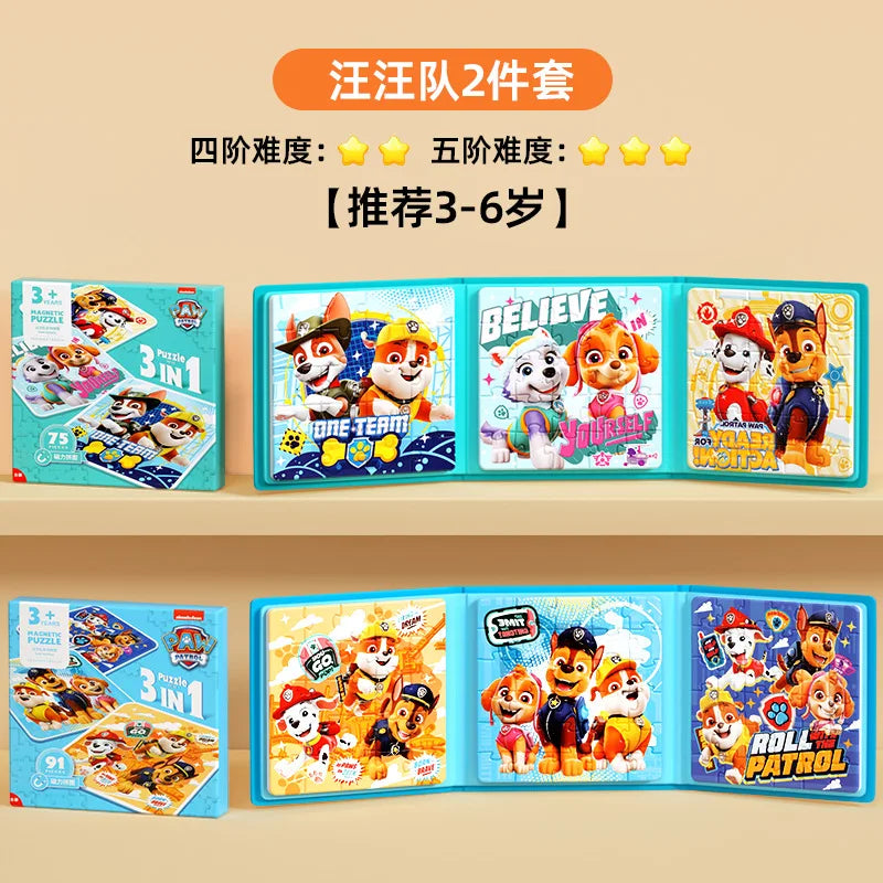 Paw Patrol Magnetic Puzzle For Children Aged Magnetic Puzzle Toys For Boys And Girls Intellectual Birthday Gifts Magnetic Toys