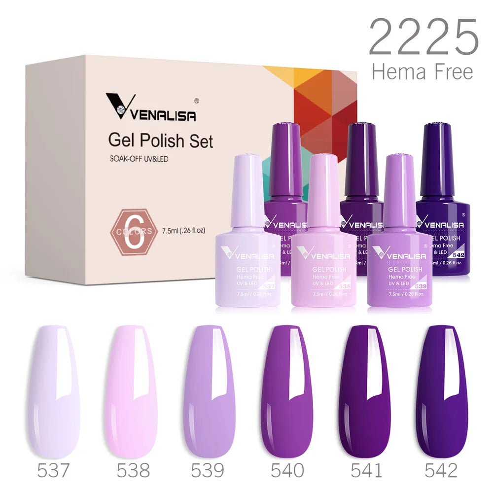 6pcs/kit VENALISA Collection de couleurs de Noël Ongles d’hiver